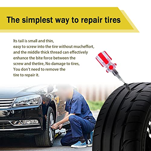 60PCS Tire Repair Rubber Nail, Vacuum Tire Repair Kits Spiral - Product Imagery