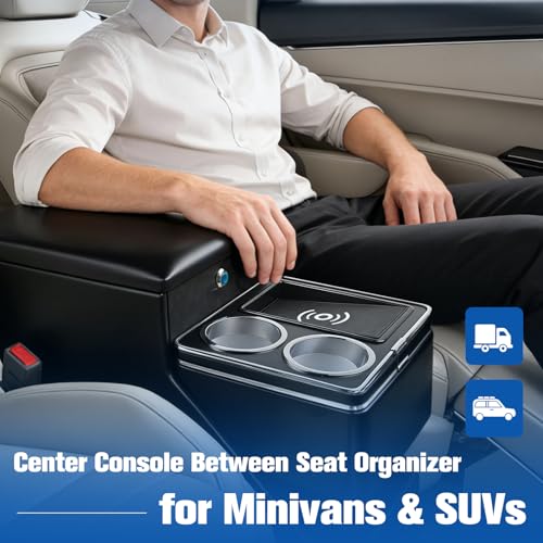 Center Console Organizer for Minivans, SUVs & Middle Van Seats - - Product Imagery