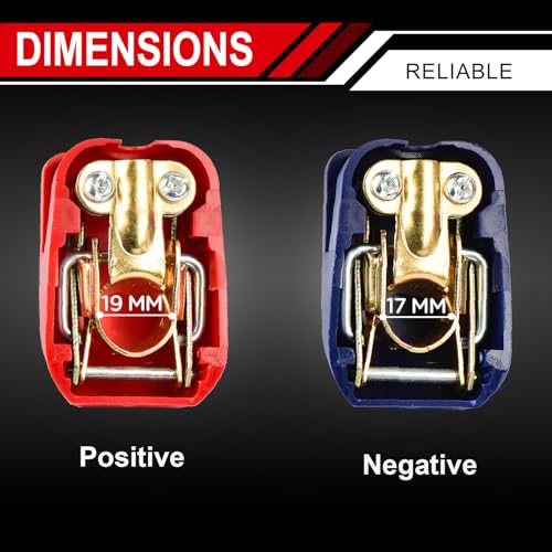 Brass Battery Terminal Connector Clamps, Prefdo Quick Release - Product Imagery