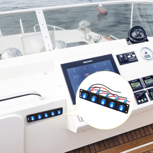 Nilight 5 Gang Rocker Switch Panel IP67 Waterproof 12V/24V - Product Imagery