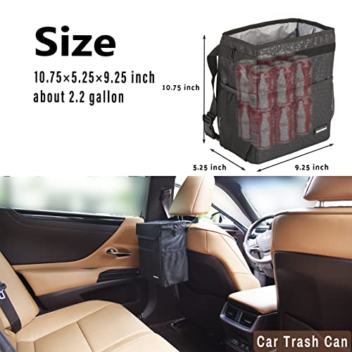 SIBOFUEGO Cute Car Trash Can with Lid, Collapsible, Leak-Proof, - Product Imagery