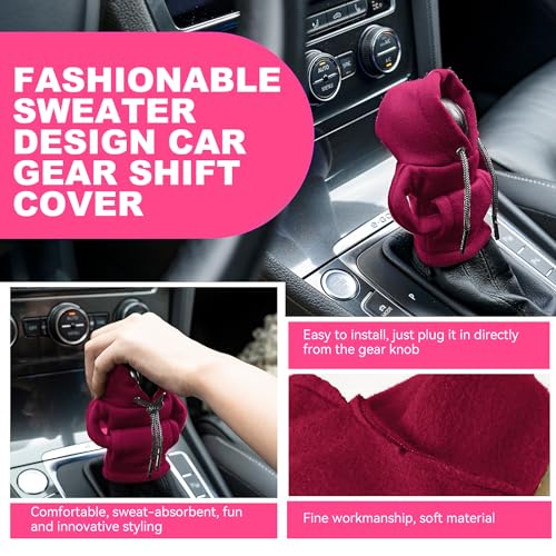 SLLAK Gear Shift Hoodie Cover, Universal Car Shift Knob Hoodie, - Product Imagery