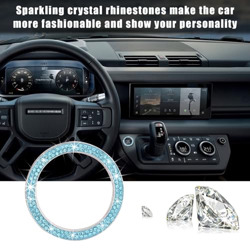 Kewucn Bling Crystal Double Rhinestone Car Engine Start - Product Imagery