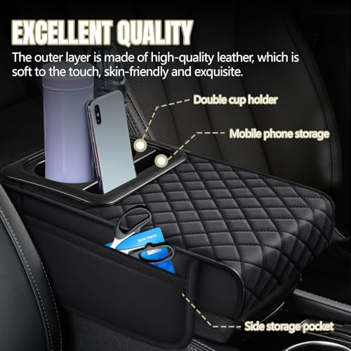 Hovom Car Center Console Cover, 4 in 1 Memory Foam Armrest Pillow - Product Imagery