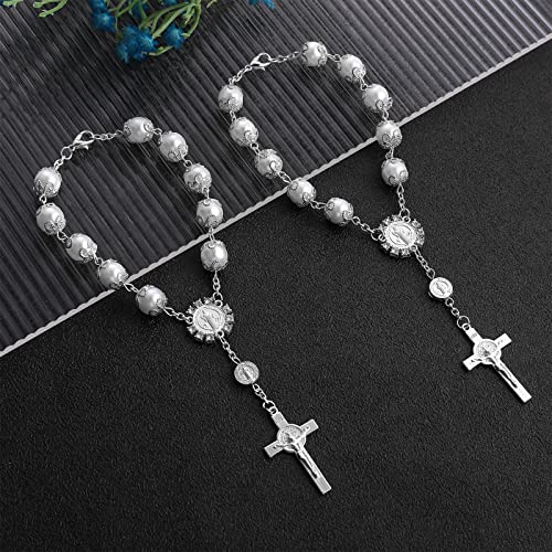 Cobee Car Rosary for Rearview Mirror, 2 Pieces Car Mirror - Product Imagery