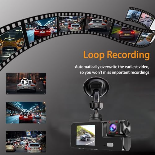 1080P Dual Dash Camera for Car Front and Inside Dashcam Car - Product Imagery