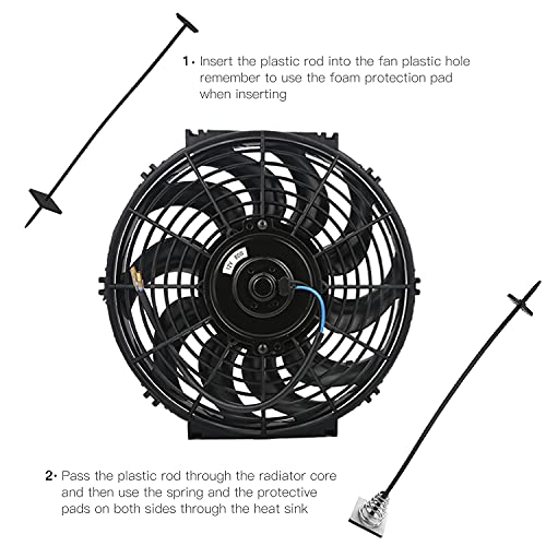 Mellbree 2-Pack Electric Radiator Fan Mounting Kit for Electric - Product Imagery