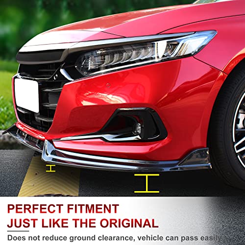 Fit 2021-2022 Honda Accord Front Lip IKON V1 Style Carbon Fiber - Product Imagery