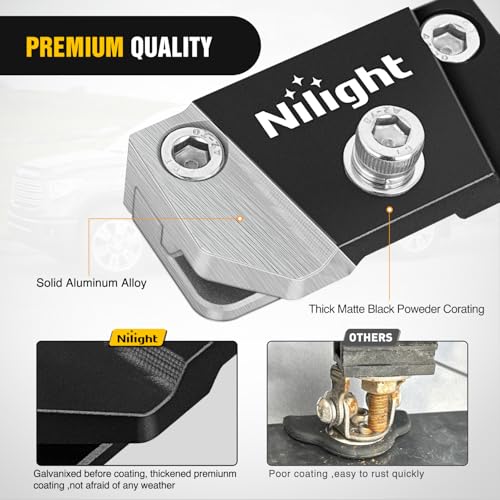 Nilight LED Light Bar Mounting Bracket 2PCS Universal Hood Pods - Product Imagery
