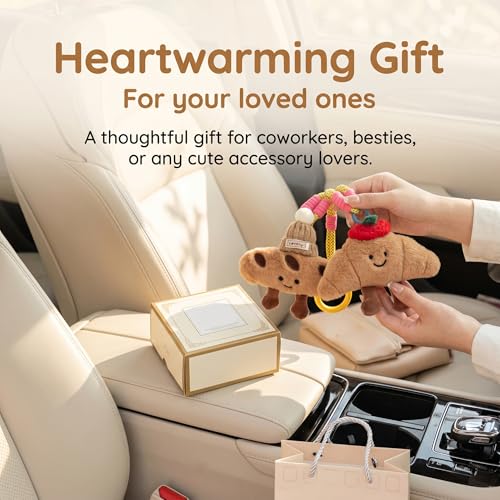 2 PCS Car Seat Headrest Hook, Croissant Baguette Shapes Storage - Product Imagery