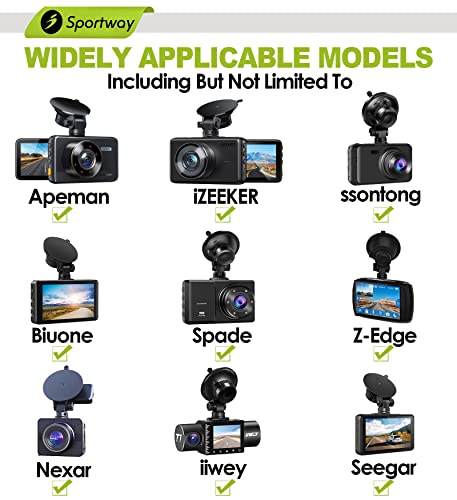 Sportway S504 Suction Cup Dash Cam Mount Holder (5th Gen) with - Product Imagery