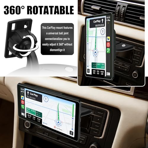 2026 Upgraded CD Slot Mount for CarPlay Screen,360° Rotatable CD - Product Imagery