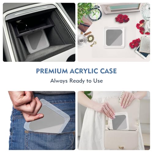 Car Screen Cleaner Pad with Acrylic Storage Box - Microfiber - Product Imagery