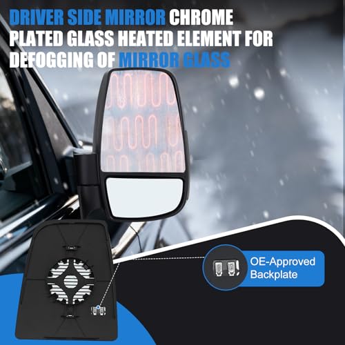 Passenger Side Upper Mirror Glass for 2015-2023 Ford Transit 150 - Product Imagery