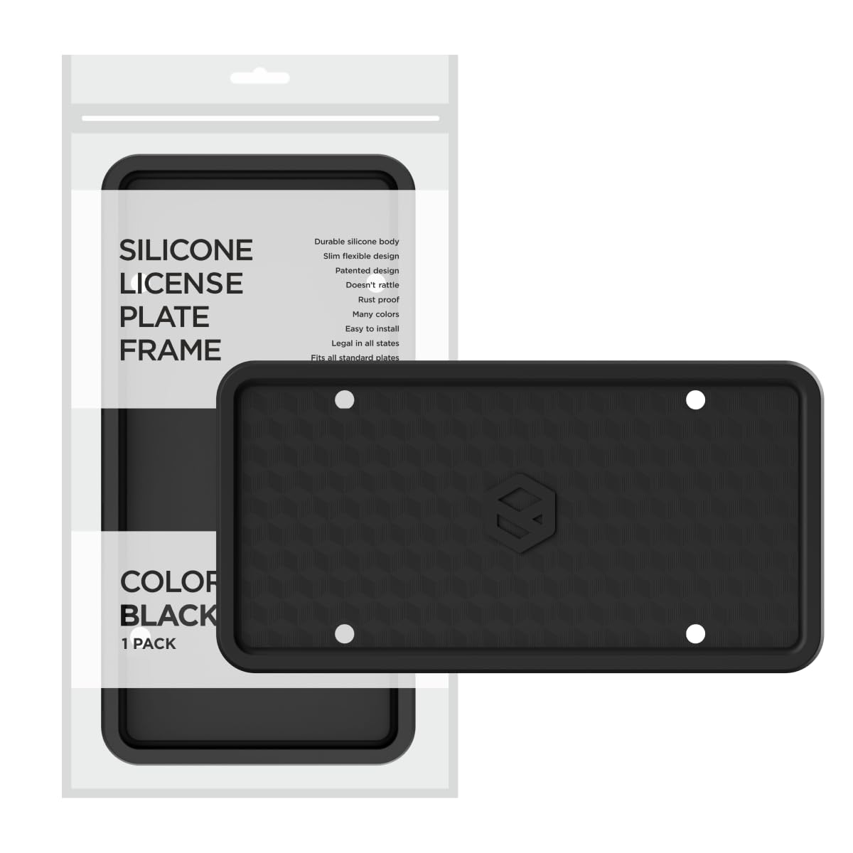 Rightcar Solutions Car Plate Frame, Silicone License Plate - Product Imagery