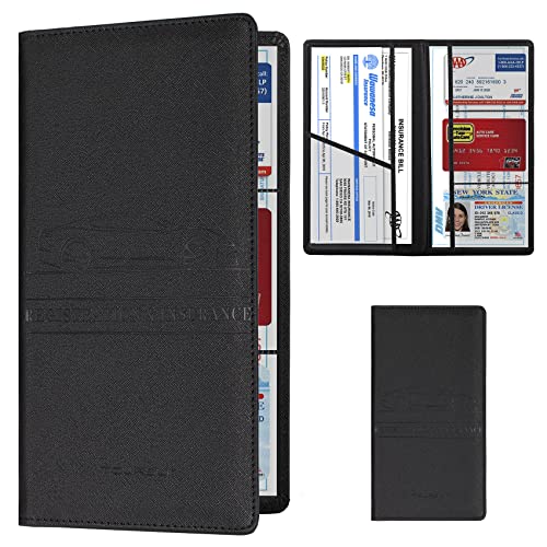 TOURSUIT Car Registration and Insurance Card Holder, Cross Black - Product Imagery