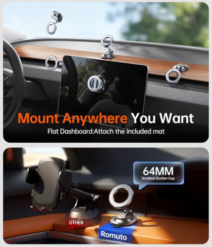Romuto for Magsafe Car Mount Magnetic Phone Holder for Car Mount - Product Imagery