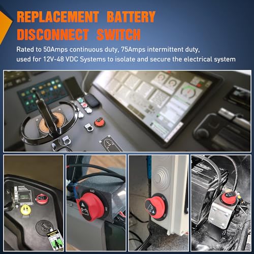 Nilight 50A Battery Disconnect Switch 12V-48V Power Cut Master - Product Imagery