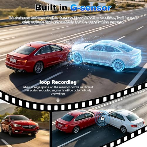 4 Channel Dash Cam Front and Rear,360°View, WiFi, APP,Dash - Product Imagery
