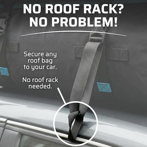6 Door Hook Straps for Car Rooftop Cargo Carrier Tie Down, Flat - Product Imagery