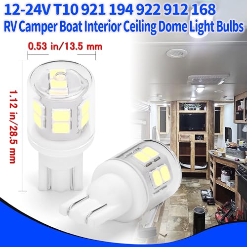 T10 921 922 912 Led Bulbs for 12V RV Tralier Interior Ceiling - Product Imagery