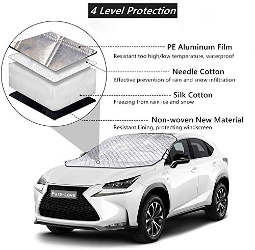 Car Windshield Cover Sun Shade,All Weather Windshield Sunshade - Product Imagery