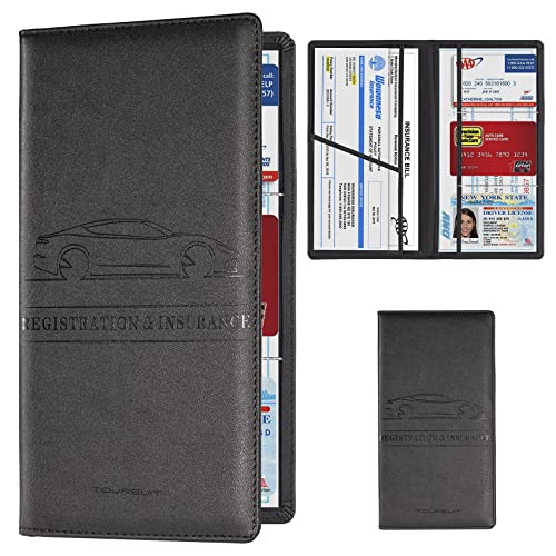 TOURSUIT Car Registration & Insurance Card Holder, Black - Product Imagery