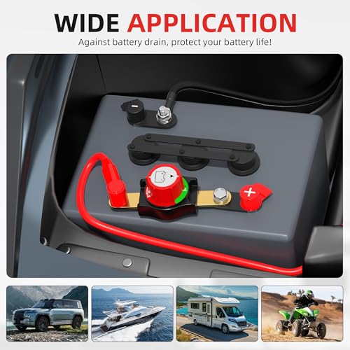 Joinfworld Side Post Battery Disconnect Switch 12V-48V 275A - Product Imagery