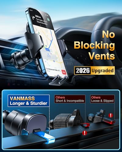 [True Military-Grade] Car Phone Holder VANMASS [Upgraded - Product Imagery