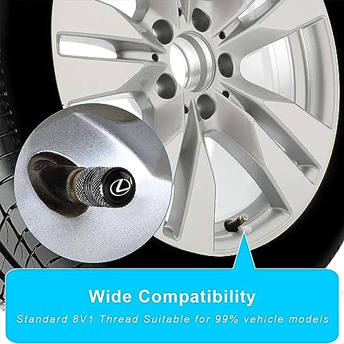 Tire Valve Stem Cap Cover for Lexus RX ES GS LS NX RS GX LX RC - Product Imagery