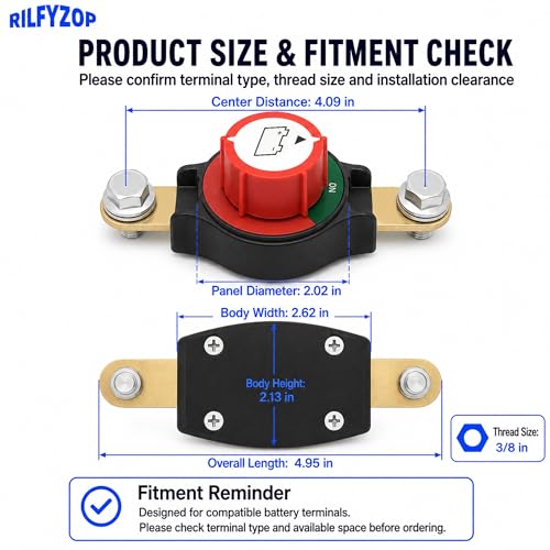 275A Side Post Battery Disconnect Switch, 12-48V DC - Product Imagery