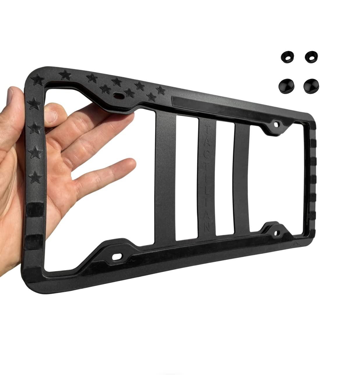 TACTILIAN Original Silicone American Flag License Plate Frames - - Product Imagery