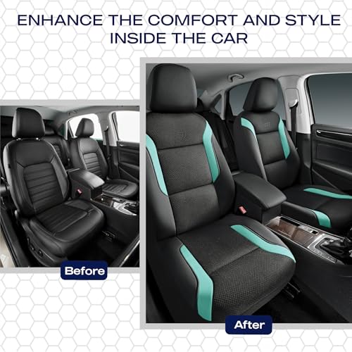 Skechers Memory Foam Car Seat Covers, Air Cool Mesh Thick Seat - Product Imagery