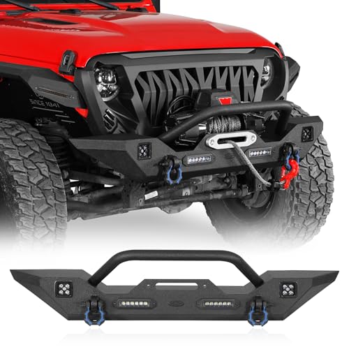 Hooke Road Mid Width Front Bumper for 2007-2026 Jeep Wrangler JK - Product Imagery