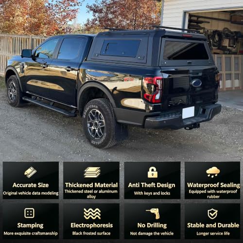 5ft Truck Cap Camper Shell for Honda Ridgeline 2006-2014 - Product Imagery