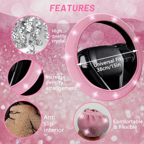 NBTEPEM 27-Piece Bling Car Accessories Set - Universal Fit - Product Imagery