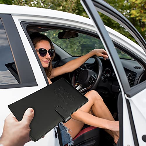RSAquar Car Registration and Insurance Holder, Leather Car Glove - Product Imagery