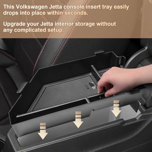 Armrest Storage Box Insert Organizer for Volkswagen Jetta - Product Imagery