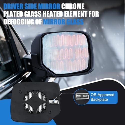 Passenger Side Mirror Glass Replacement for 2009-2015 Honda - Product Imagery