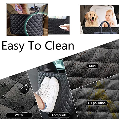 Modern Minimalist Car Seat Storage Bag - Black Faux Leather - Product Imagery