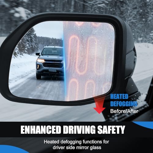 Driver Left Side Heated Mirror Glass Replacement Compatible with - Product Imagery