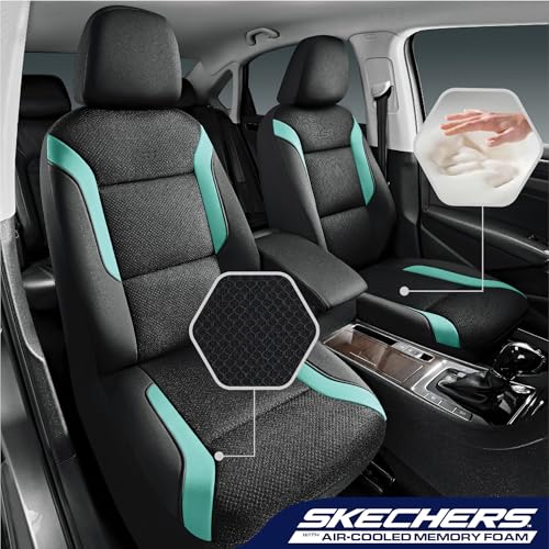 Skechers Memory Foam Car Seat Covers, Air Cool Mesh Thick Seat - Product Imagery