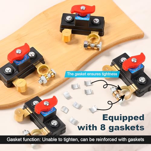 4 Pack Battery Disconnect Switch 12V 24V,Heavy - Product Imagery