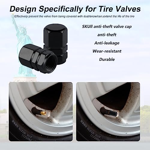 Aluminum Tire Stem Valve Caps Wheel Valve Covers Car Dustproof - Product Imagery