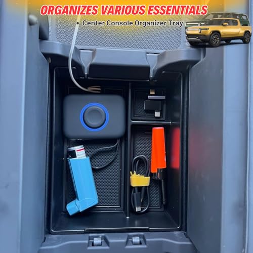 2Pcs Center Console Organizer for 2022-2026 Rivian R1S R1T - Product Imagery