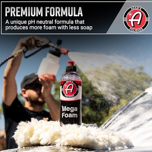 Adam’s Mega Foam (16oz) - pH Neutral Car Soap For Car Washing, - Product Imagery