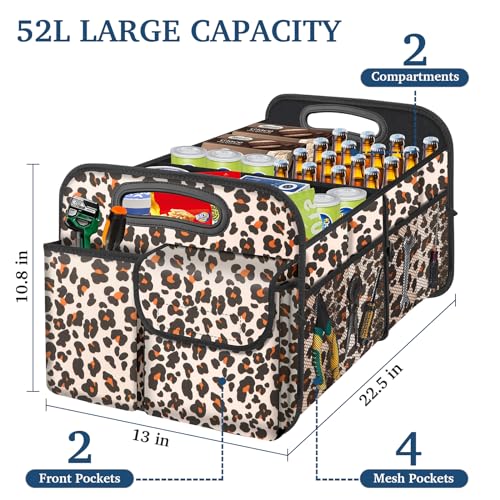 Femuar Car Trunk Organizer, Trunk Storage Organizer with Large - Product Imagery