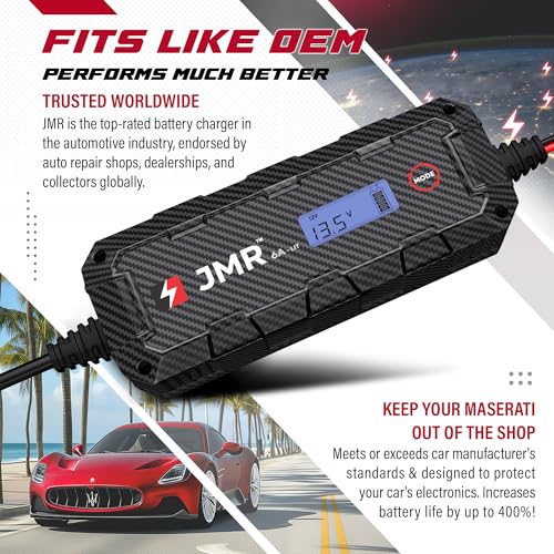 JMR 12V Battery Charger for Maserati, 12V Cig. Port, Add Lithium - Product Imagery