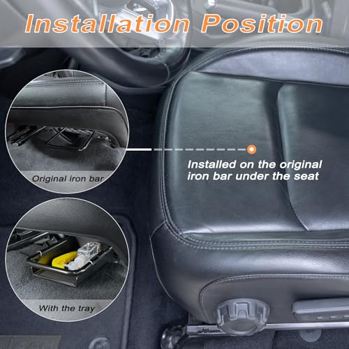 Front Under Seat Tray Compatible with 2018-2026 Jeep Wrangler & - Product Imagery