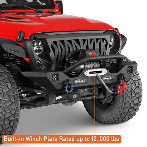 Hooke Road Mid Width Front Bumper for 2007-2026 Jeep Wrangler JK - Product Imagery